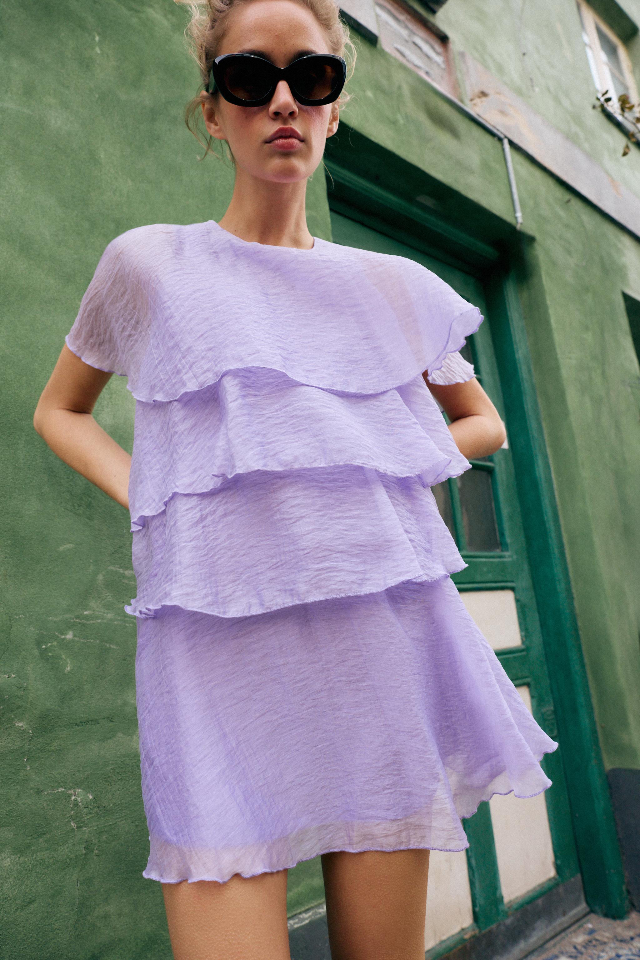 RUFFLED MINI DRESS